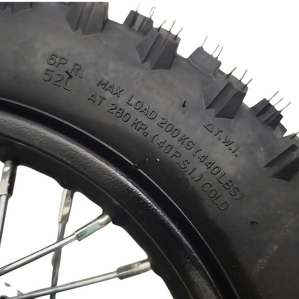 バイク用リアホイールアセンブリ Amazon | ZTDZZH 10インチ リアホイールリム タイヤアセンブリ ダート